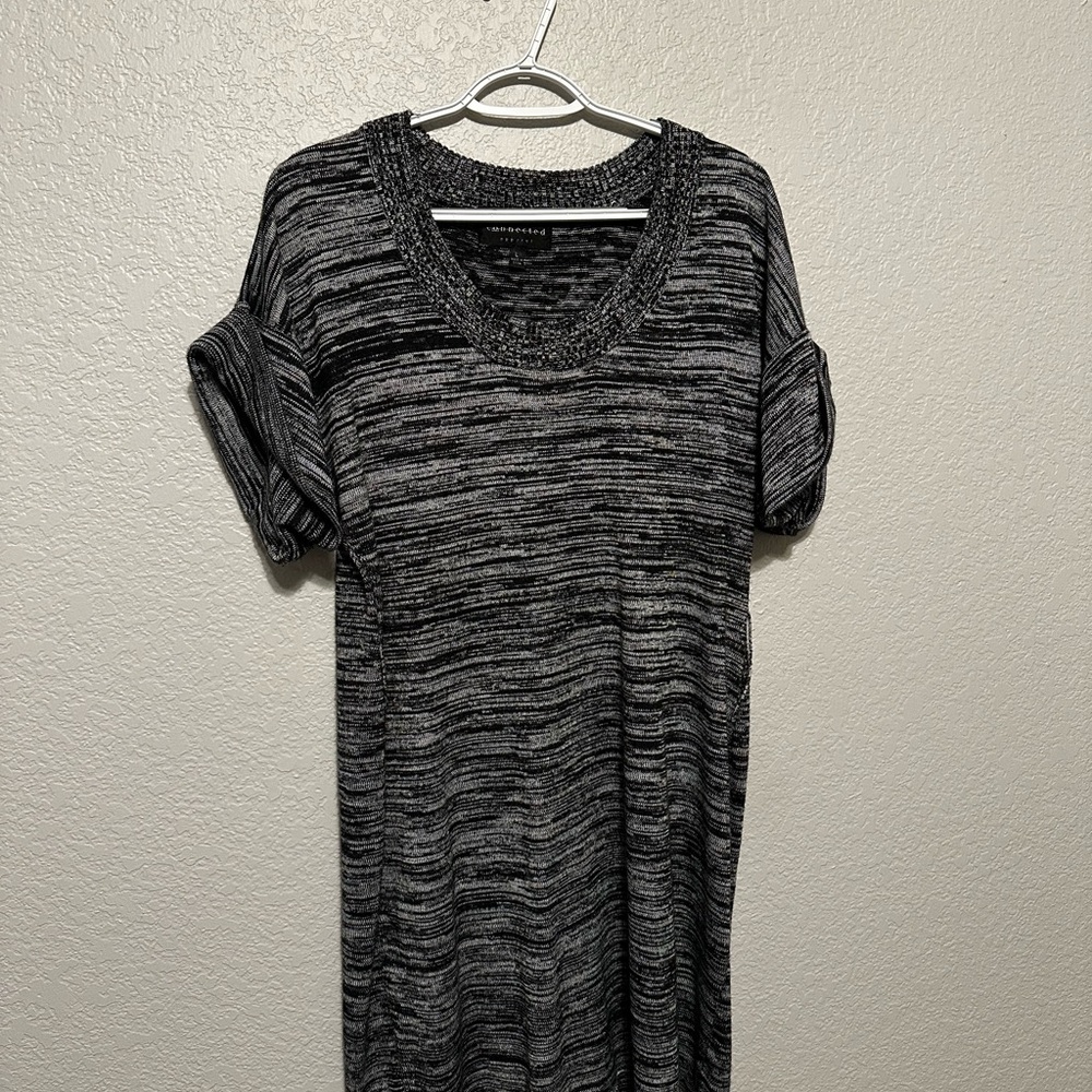 Connected Apparel Stripped Sweater Dress